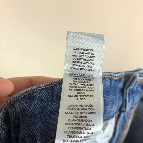 Good American 6/28 Good Boy High Rise Wide Release Hem Indigo - Picture 8 of 10